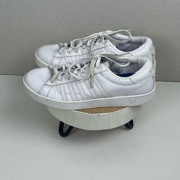 K-Swiss Shoes - Pre-Owed Women's K-Swiss Hoke CMF Low Top White Sneakers Shoes Size 10